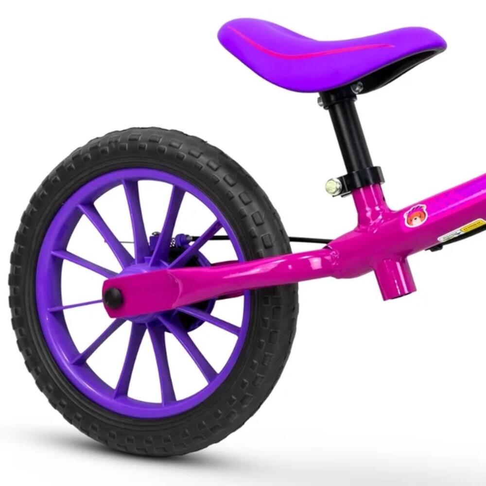 Encontraproduto.com.br - Bicicleta Infantil Aro 12 Balance Bike Feminina Nathor