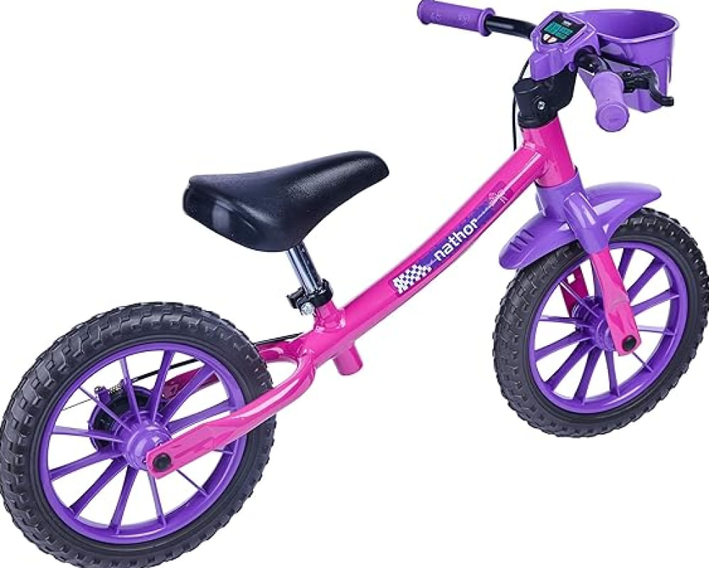 Encontraproduto.com.br - Bicicleta Infantil Aro 12 Balance Bike Feminina Nathor