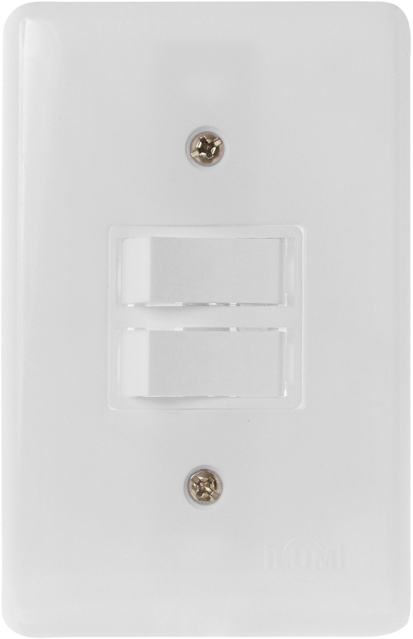 Encontraproduto.com.br - Conjunto 2 Interruptores Simples 6A/250V 4x2 Branco Stylus