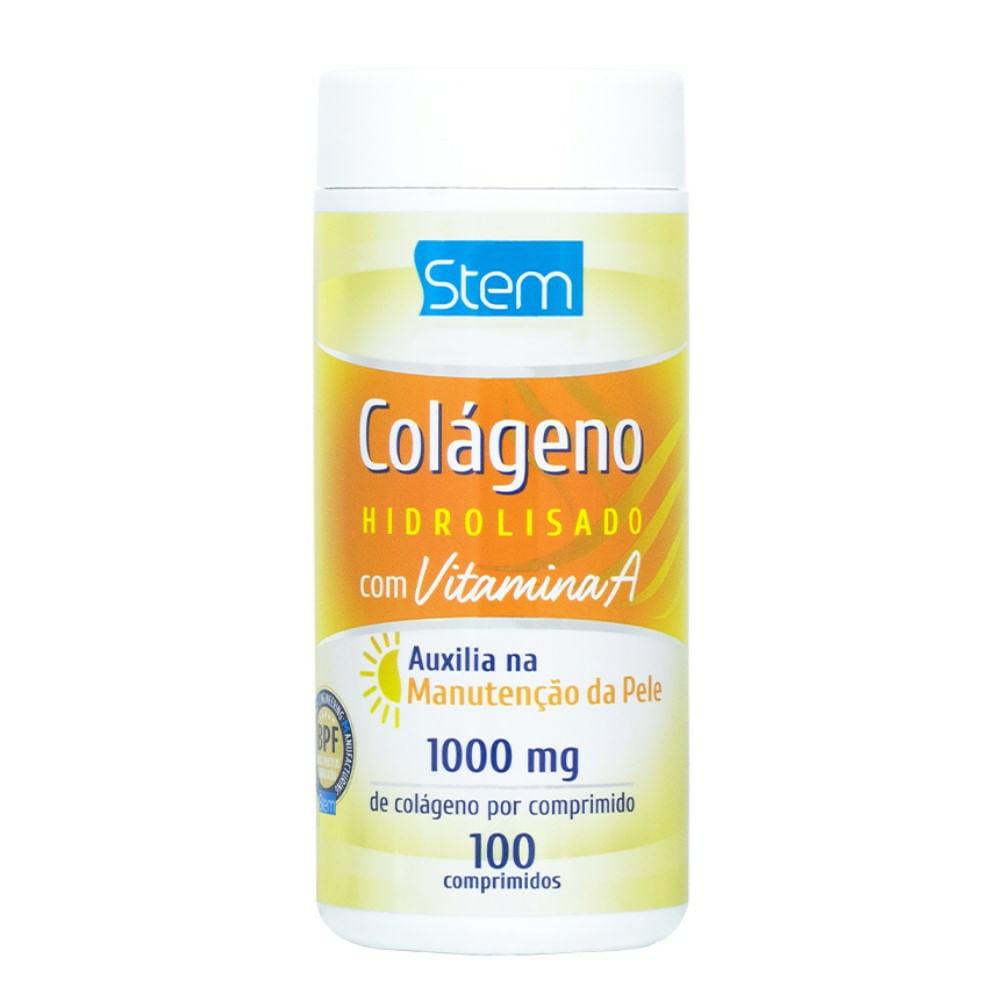 Encontraproduto.com.br - STEM COLAGENO C/VITAMINA A 1000MG 100 CPRS