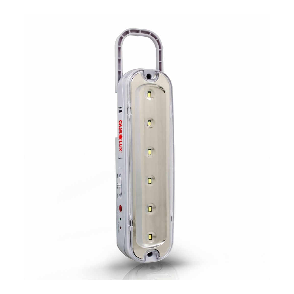 Luminária De Emergência 6 Superled Com Pilhas Recarregáveis 1w 6400k Ourolux