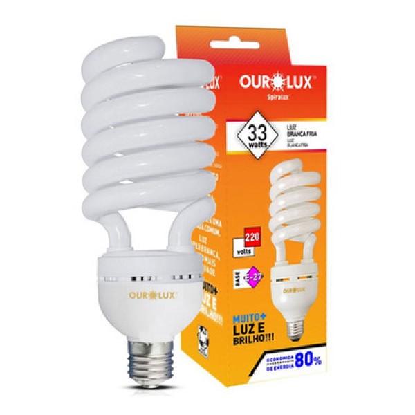 Lâmpada Spiralux 33w 220v 6400k Ourolux