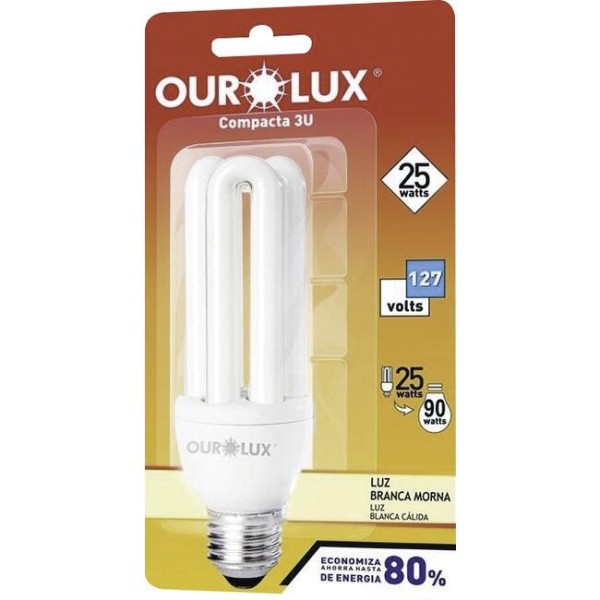 Encontraproduto.com.br - Lâmpada Ourolux Elet 3U 25W 127V 6400K