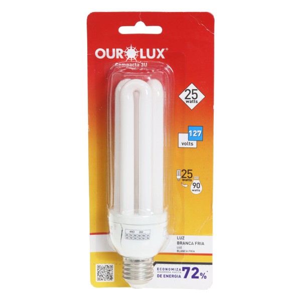 Encontraproduto.com.br - Lâmpada Ourolux Elet 3U 25W 127V 6400K