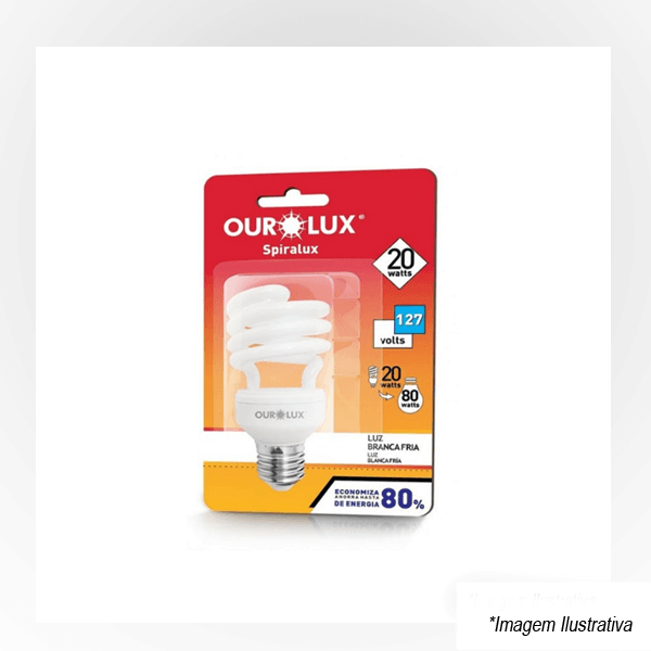Encontraproduto.com.br - Lâmpada Spiralux 20w 127v 6400k Ourolux