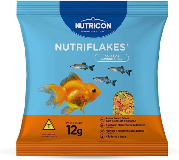 Encontraproduto.com.br - Ração Para Peixes Nutriflakes - 12g