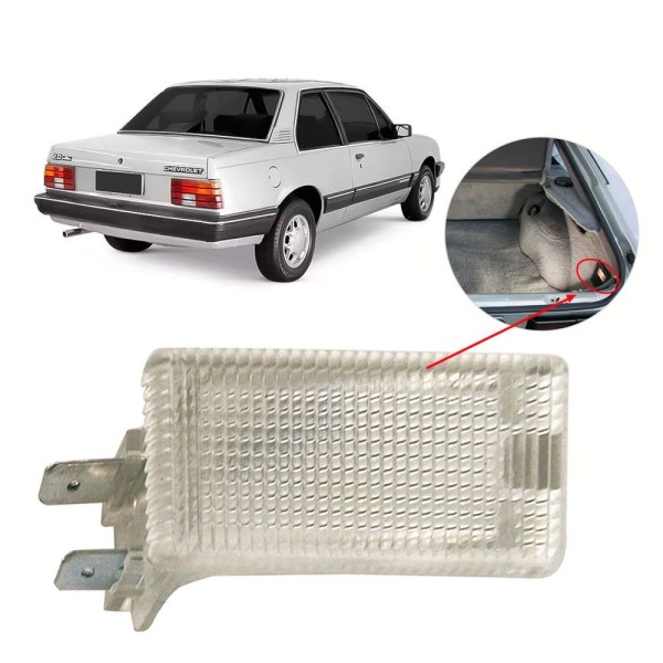 Encontraproduto.com.br - Lanterna Interna Do Porta Mapas Gm Corsa-vectra-monza-chevette Soquete Lâmpada Torpedo10w