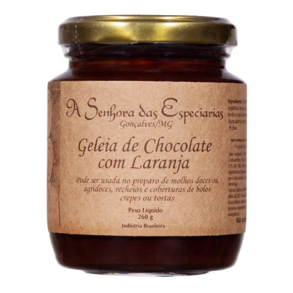 Encontraproduto.com.br - Geleia de Chocolate com Laranja Senhora das Especiarias 260g