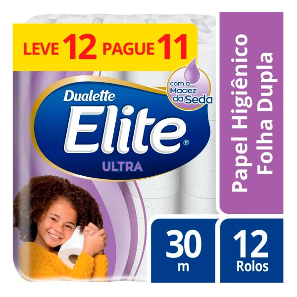 Encontraproduto.com.br - Papel Higiênico Elite Ultra Leve 12 Pague 11 com 30 metros