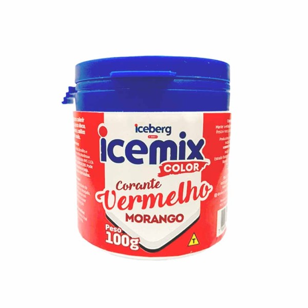 Corante em Pó Vermelho Morango 100g - Icemix