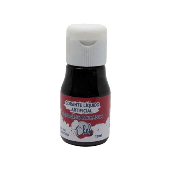 Encontraproduto.com.br - Corante Líquido Vermelho Morango 10ml - Iceberg Chef