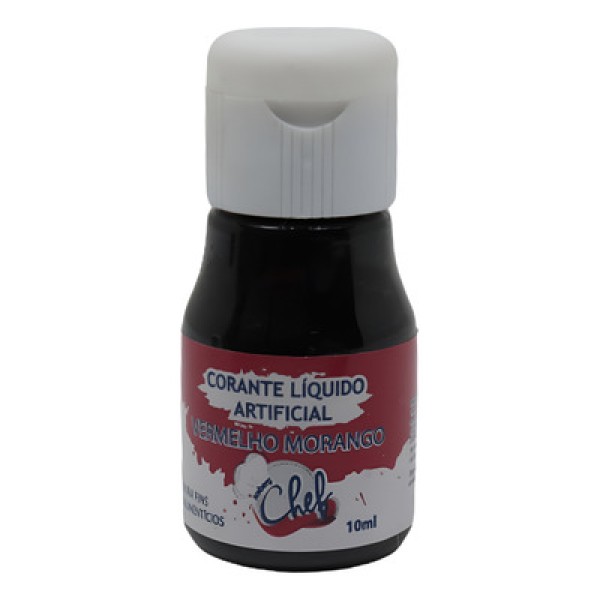 Encontraproduto.com.br - Corante Líquido Vermelho Morango 10ml - Iceberg Chef