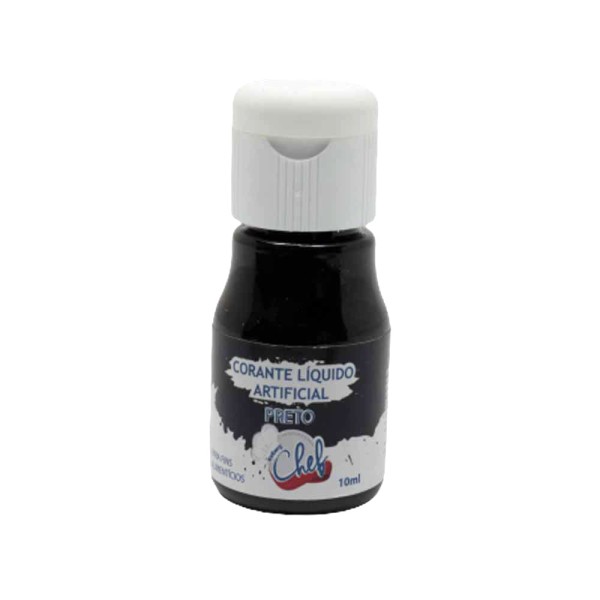 Corante Líquido Preto 10ml - Iceberg Chef