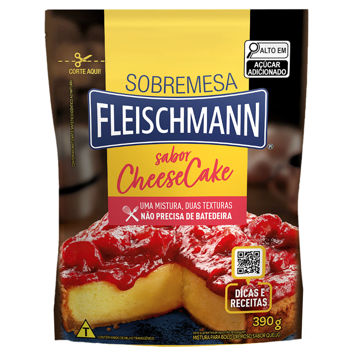 Encontraproduto.com.br - Mistura para Bolo Cremoso Cheesecake Fleischmann 390g