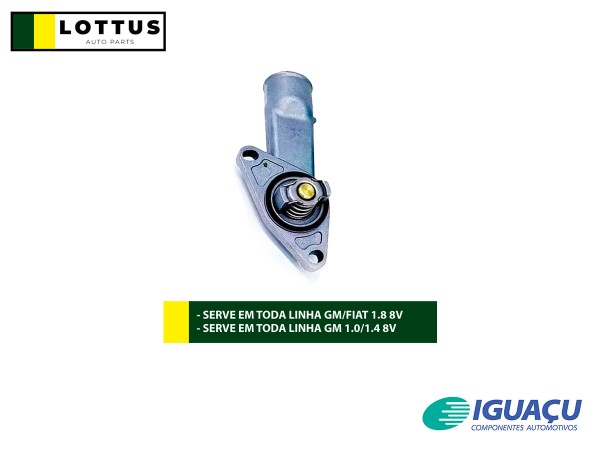 Encontraproduto.com.br - IGUAÇU - 402131392 - VÁLVULA TERMOSTÁTICA COM CARCAÇA DOBLÒ 1.8 8V GAS/FLEX 04 > 10 IDEA 1.8 8V FLEX 06 > 10 ...