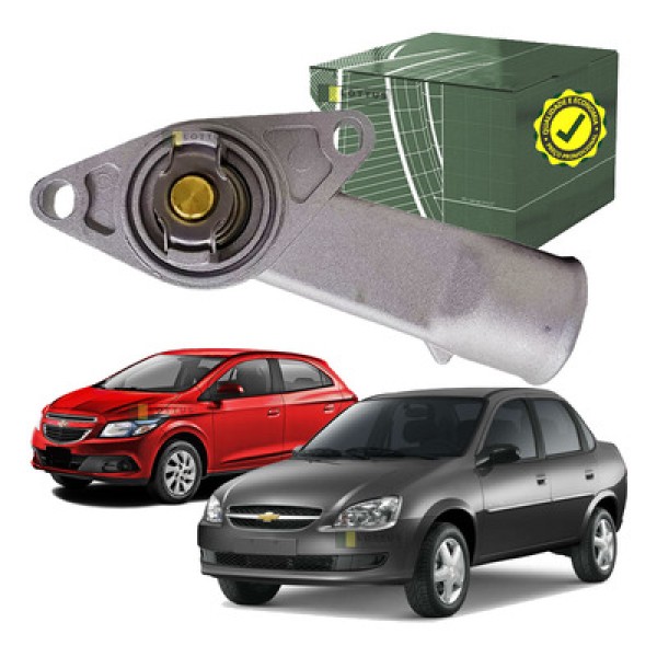 IGUAÇU - 402131392 - VÁLVULA TERMOSTÁTICA COM CARCAÇA DOBLÒ 1.8 8V GAS/FLEX 04 > 10 IDEA 1.8 8V FLEX 06 > 10 ...
