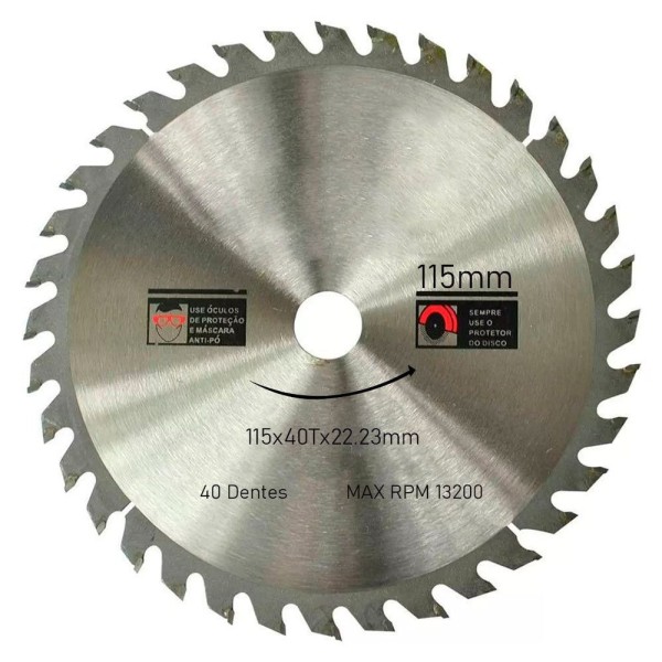 Encontraproduto.com.br - Kit 10 Discos De Serra Circular Com 40 Dentes 4-1/2