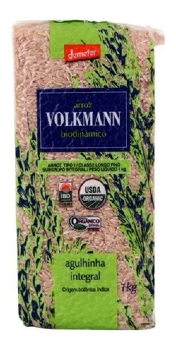 Arroz Agulhinha Integral Biodinâmico (Orgânico) 1Kg - Volkmann