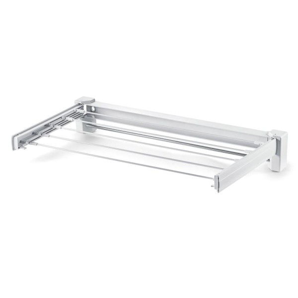 Varal de Roupas Retrátil 70cm Ordene Inox de Parede Estendedor Log Branco