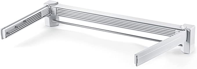 Encontraproduto.com.br - Varal de Roupas Retrátil 70cm Ordene Inox de Parede Estendedor Log Branco