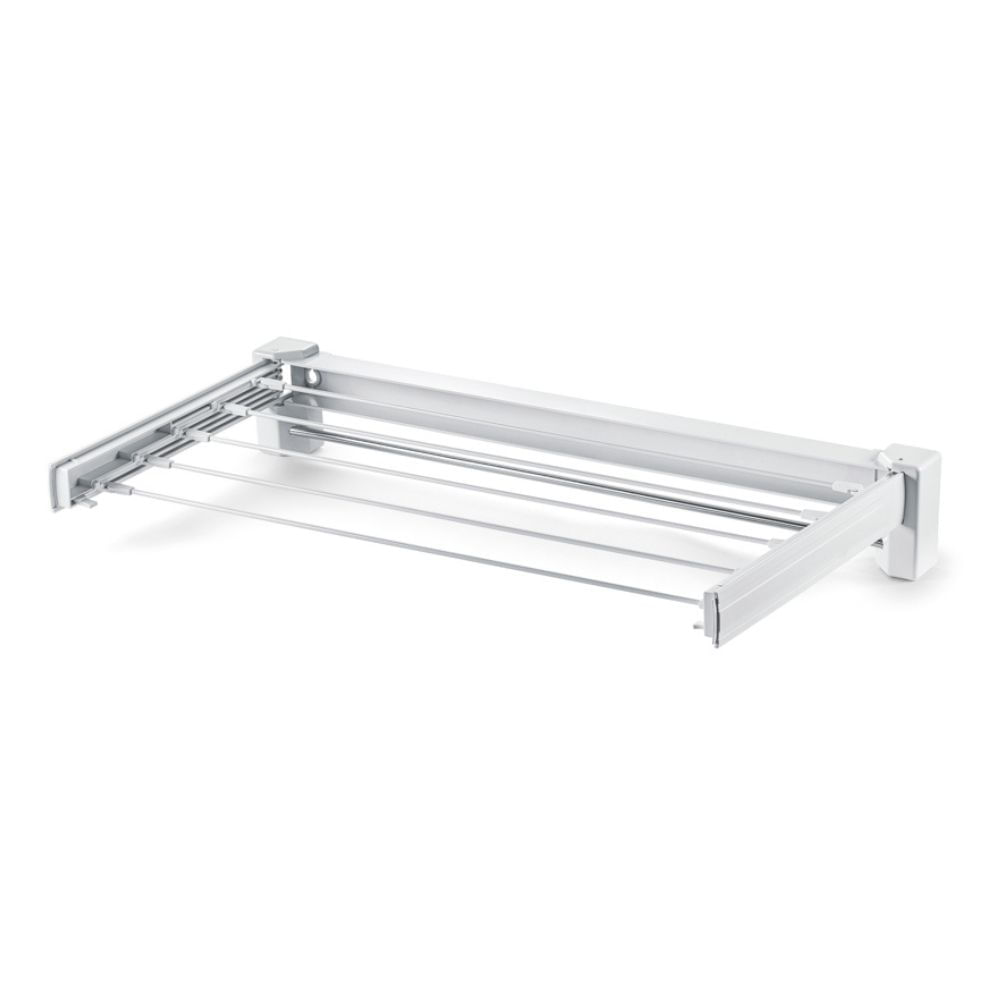 Encontraproduto.com.br - Varal de Roupas Retrátil 70cm Ordene Inox de Parede Estendedor Log Branco