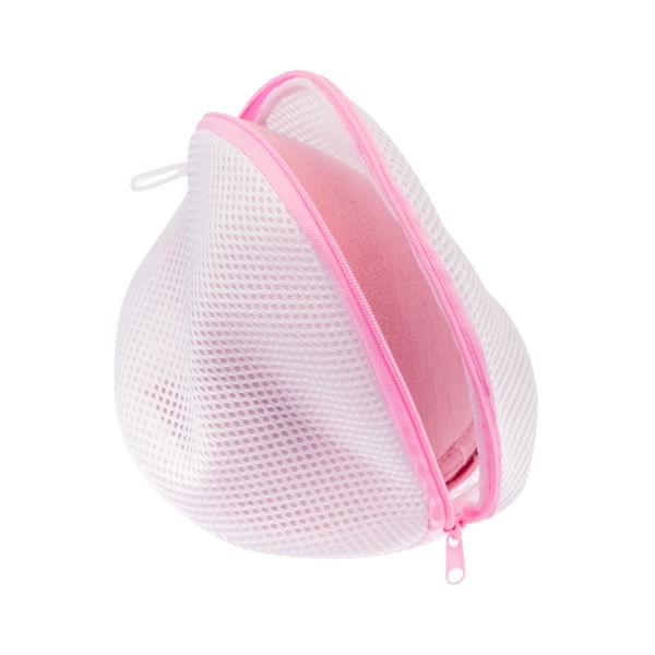 Encontraproduto.com.br - Saco para Lavar Roupa Delicada Sutiã Branco/Rosa Log Ordene
