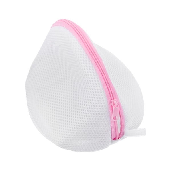 Encontraproduto.com.br - Saco para Lavar Roupa Delicada Sutiã Branco/Rosa Log Ordene