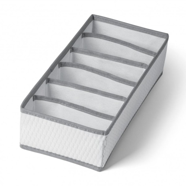 Encontraproduto.com.br - Organizador de Gavetas para Sutiã TNT para 6 Peças Branco My Closet Ordene