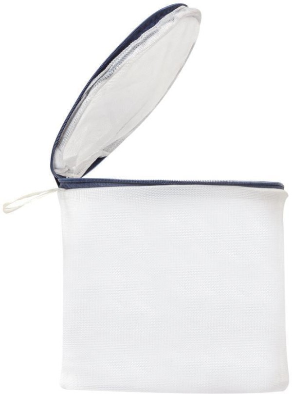 Encontraproduto.com.br - Saco para Lavar Roupa Delicada Sutiã Premium Branco/Azul Log Ordene