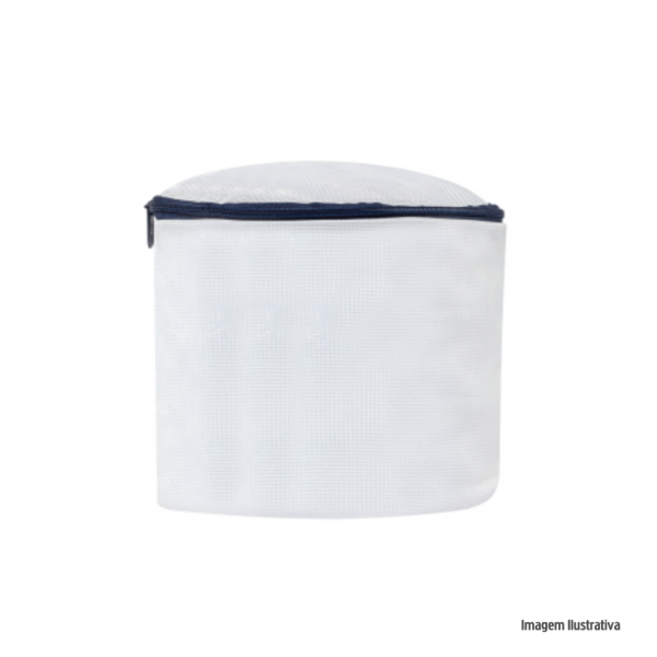 Encontraproduto.com.br - Saco para Lavar Roupa Delicada Sutiã Premium Branco/Azul Log Ordene