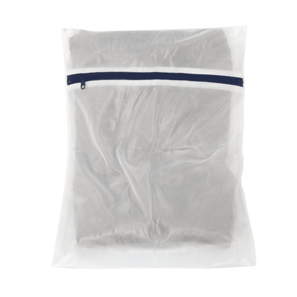 Encontraproduto.com.br - Saco para Lavar Roupa Premium Pequeno Branco/Azul Log Ordene
