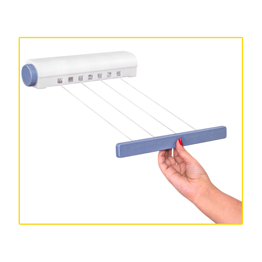 Encontraproduto.com.br - Varal Retrátil de Plástico Log Ordene