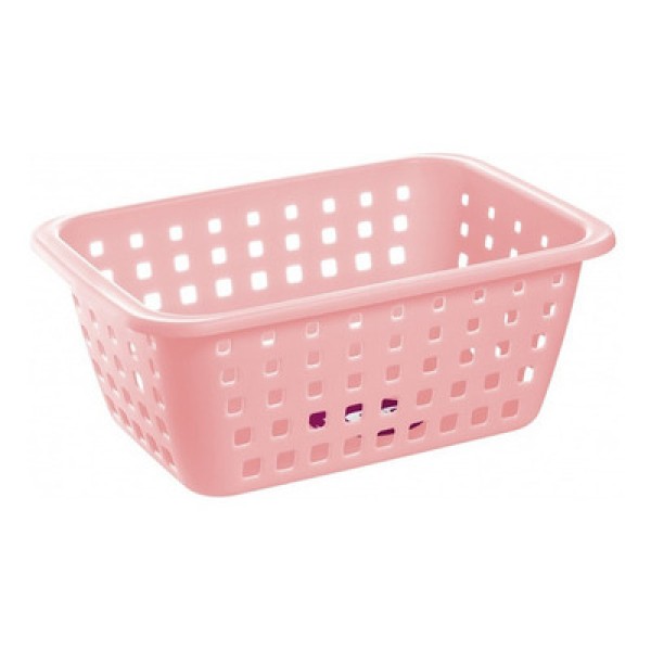 Cesto Organizador Plástico com Furação Rosé 3L Log Ordene