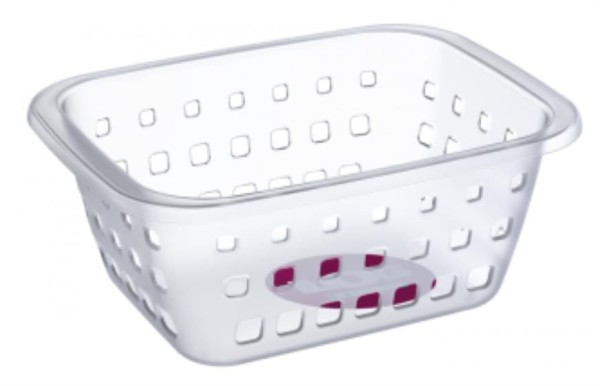Encontraproduto.com.br - Cesto Organizador Plástico com Furação Cristal 3L Log Ordene