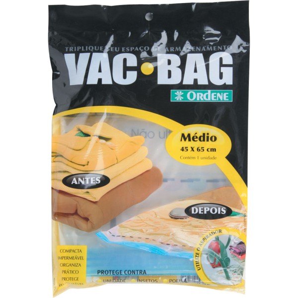 Organizador Vac Bag Médio 45x65cm Ordene