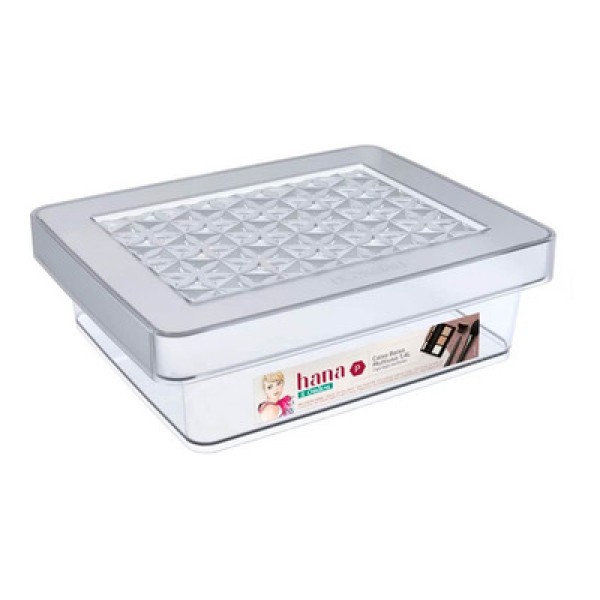 Organizador Plástico Multiuso Baixo Cristal 1,4L Hana Ordene