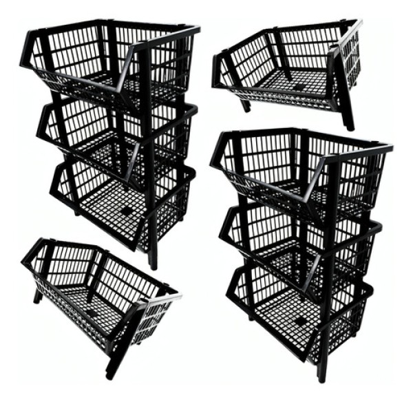 Encontraproduto.com.br - Cesto Organizador Plástico com Furação Branco 1,4L Log Ordene