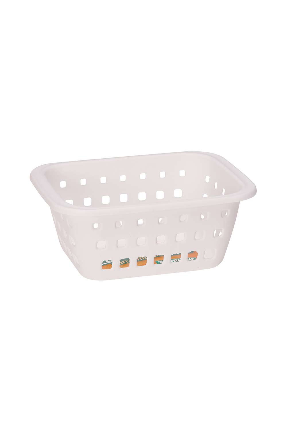 Encontraproduto.com.br - Cesto Organizador Plástico com Furação Branco 1,4L Log Ordene