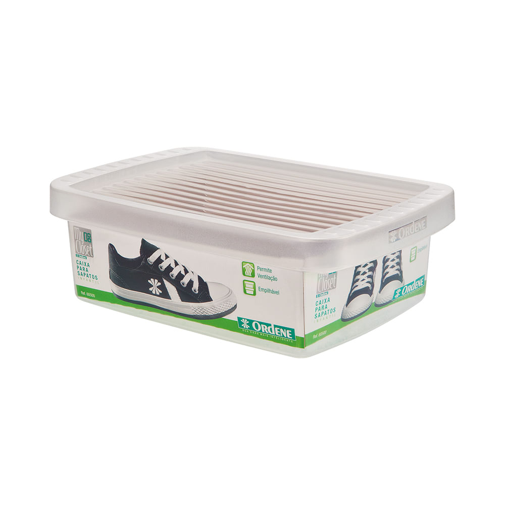Encontraproduto.com.br - Organizador para Sapatos Infantil Plástico Cristal 14,8x21,8x7cm My Closet Ordene