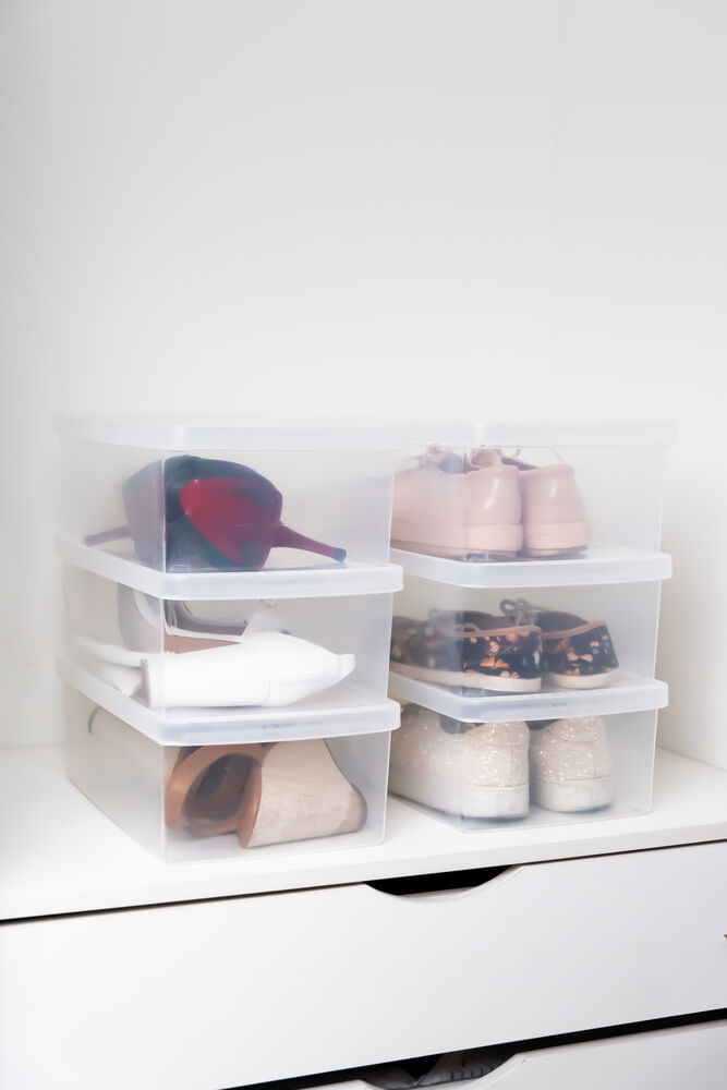 Encontraproduto.com.br - Organizador para Sapatos Infantil Plástico Cristal 14,8x21,8x7cm My Closet Ordene