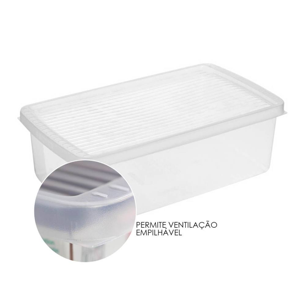 Encontraproduto.com.br - Organizador para Sapatos Infantil Plástico Cristal 14,8x21,8x7cm My Closet Ordene