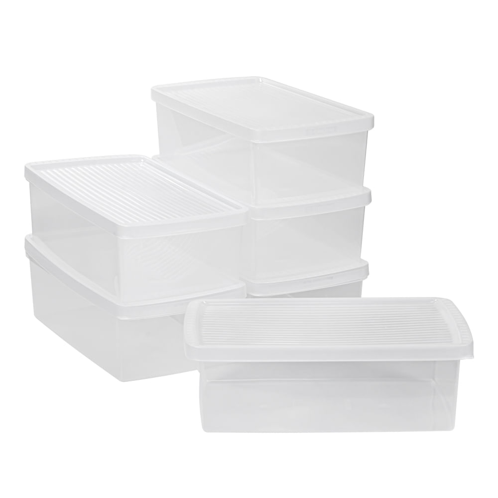 Encontraproduto.com.br - Organizador para Sapatos Cristal 6,9L Leve 6 Pague 5 Ordene