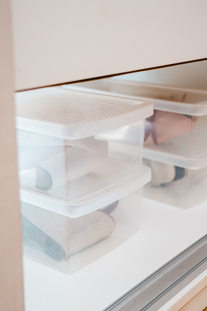 Encontraproduto.com.br - Organizador Plástico para Botas Cristal 19,5L Ordene