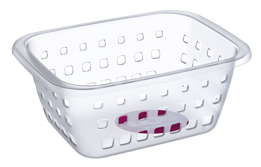 Encontraproduto.com.br - Conjunto com 4 Cestos Organizadores 1,4 Litros Incolor Ordene Log