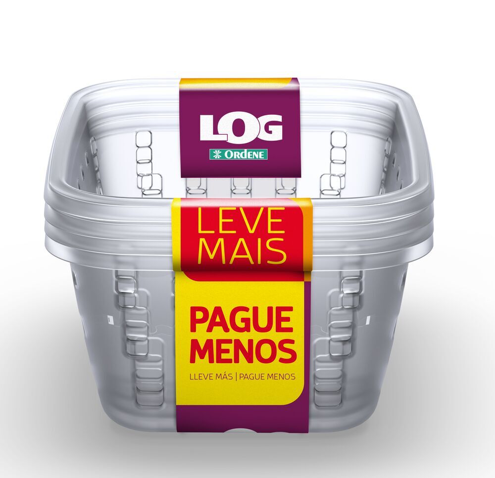 Encontraproduto.com.br - Conjunto com 4 Cestos Organizadores 1,4 Litros Incolor Ordene Log