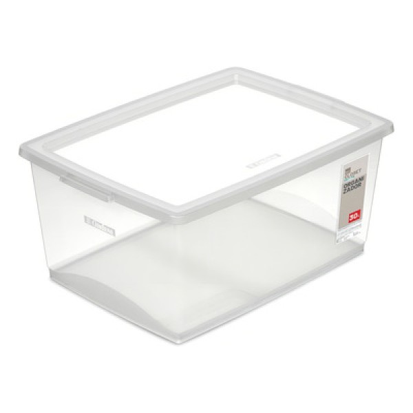 Caixa Organizadora Plástica Cristal 30L My Closet Ordene