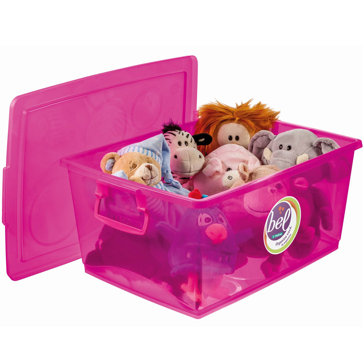 Organizador com Trava Bel Pink 30L - Ordene