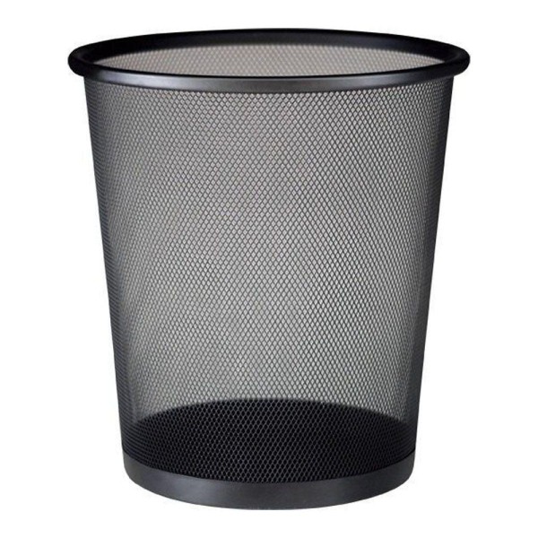 Encontraproduto.com.br - Cesto para Lixo Redondo de Metal Aramada Preta 8,5L Office Line Ordene