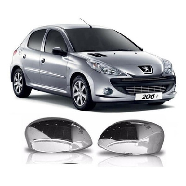 Encontraproduto.com.br - Aplique Cromado Capa Retrovisor Peugeot 206 207 Citroen C3 2003/2011 Par