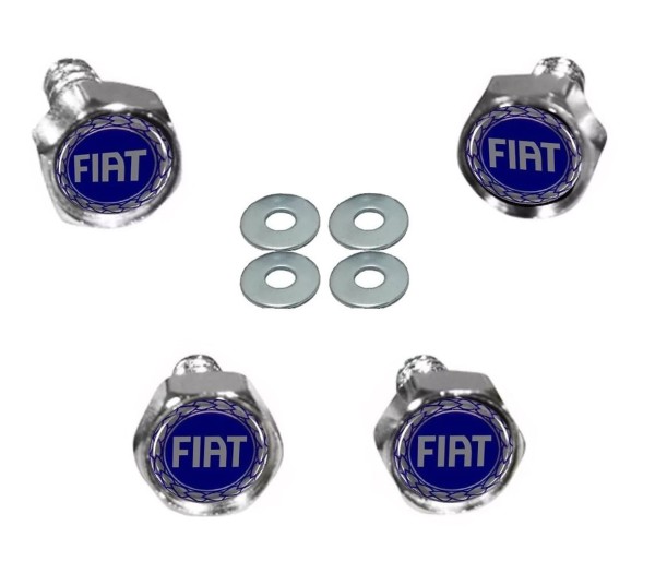 Encontraproduto.com.br - Parafusos De Placa Emblema Azul Fiat Palio Uno Mobi Cronos